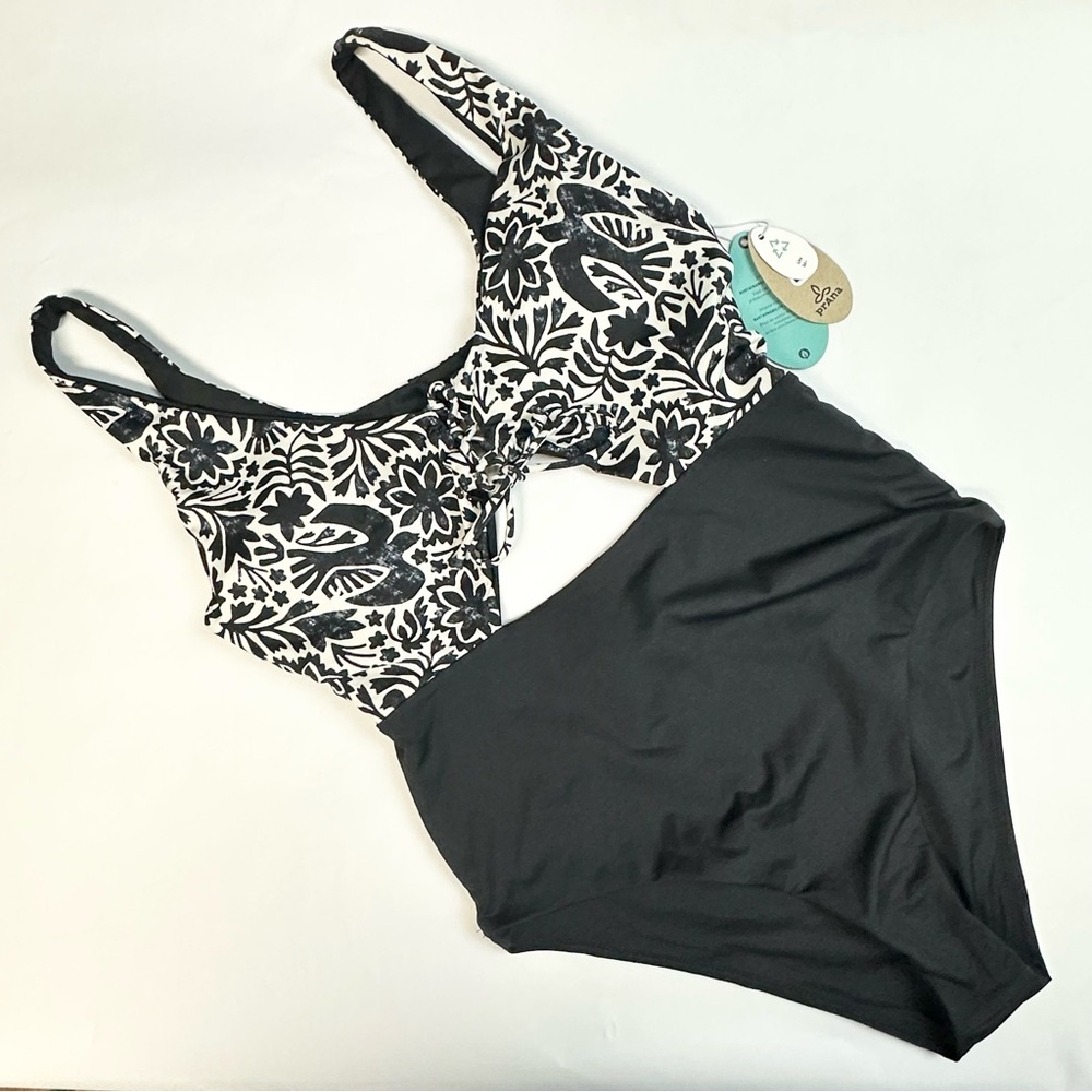 prAna Women's Ruby Beach Flora Fauna One Piece Swimsuit Small - Picture 3 of 13
